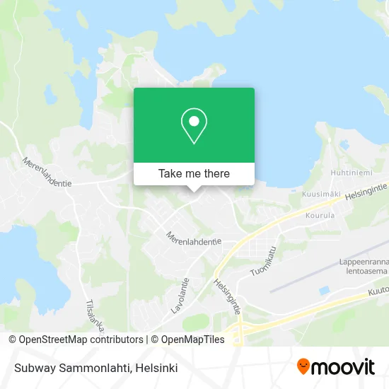 Subway Sammonlahti map