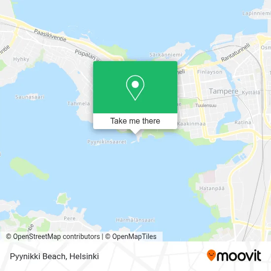Pyynikki Beach map