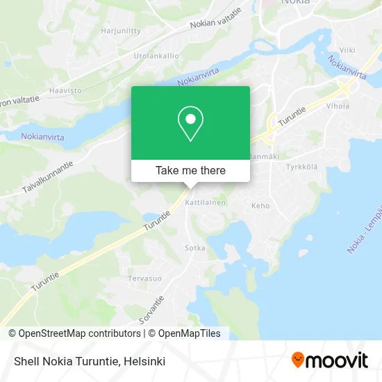 Shell Nokia Turuntie map