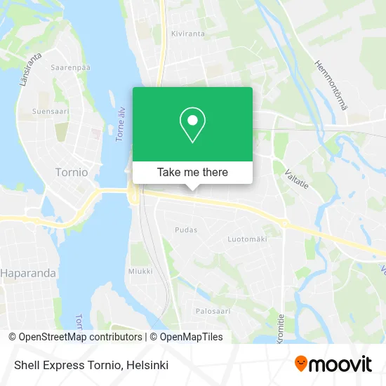 Shell Express Tornio map