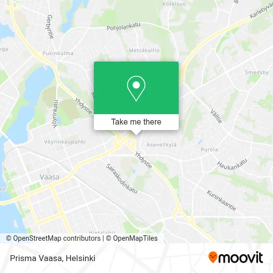 Prisma Vaasa map
