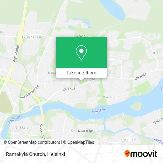 Rantakylä Church map