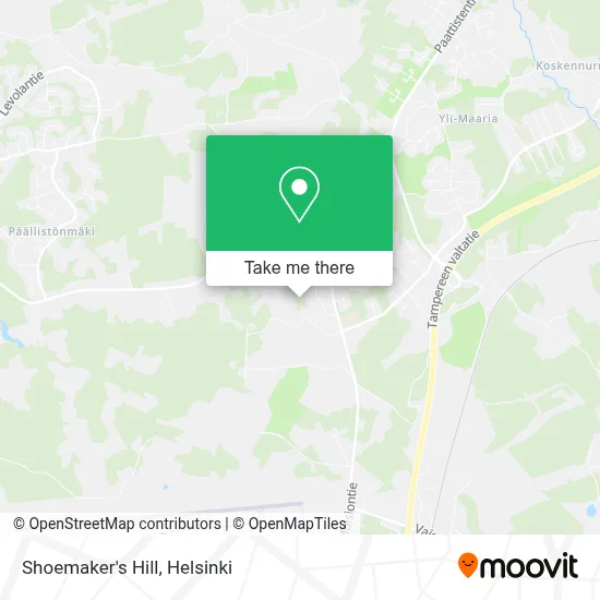 Shoemaker's Hill map
