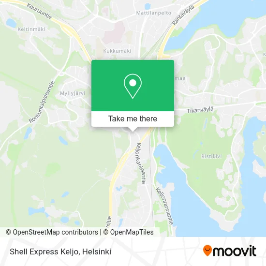 Shell Express Keljo map