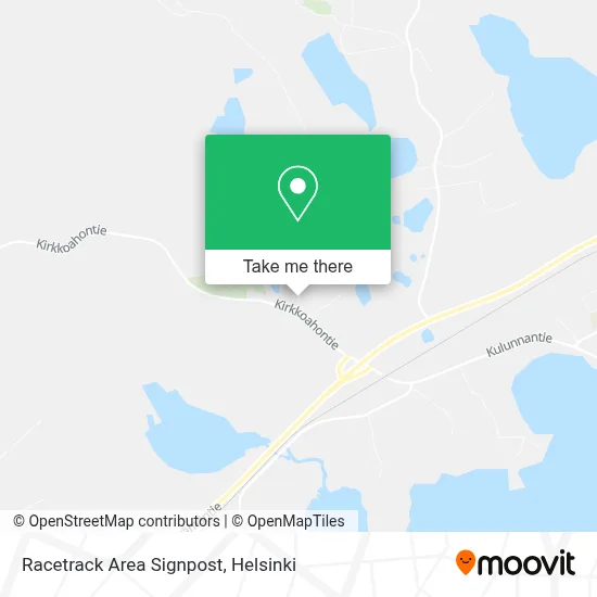 Race Track Area Signpost map