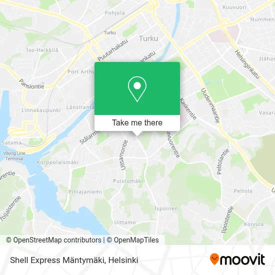 Shell Express Mäntymäki map