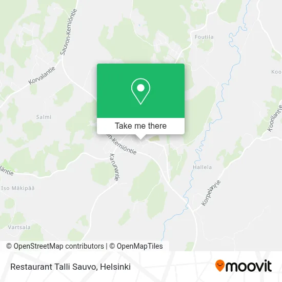 Restaurant Talli Sauvo map