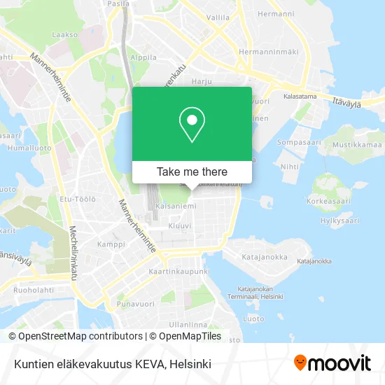 Kuntien eläkevakuutus KEVA map