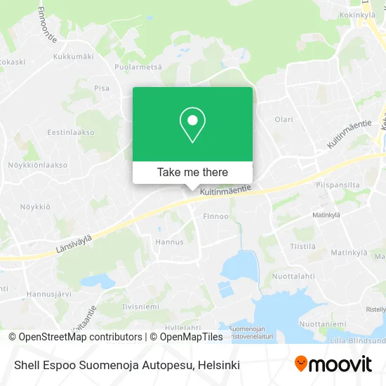 Shell Espoo Suomenoja Car Wash map