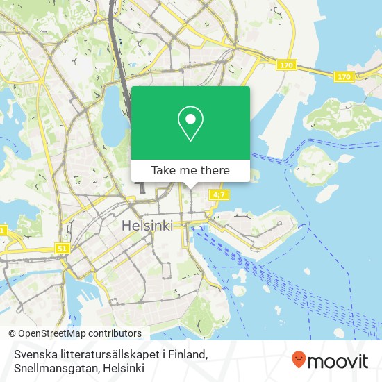 Svenska litteratursällskapet i Finland, Snellmansgatan map