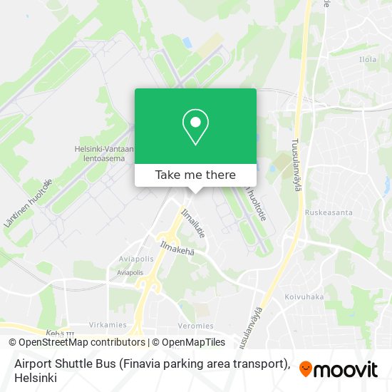 Airport Shuttle Bus (Finavia parking area transport) map