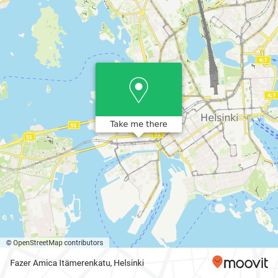 Fazer Amica Itämerenkatu map