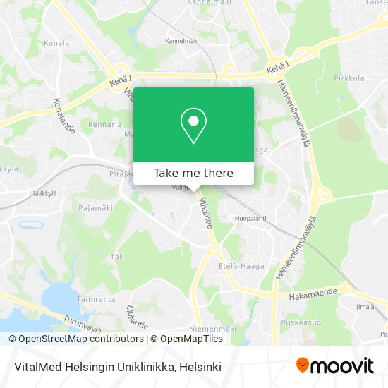 VitalMed Helsingin Uniklinikka map