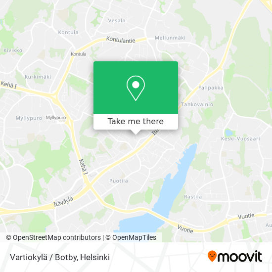 Vartiokylä / Botby map