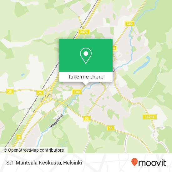 St1 Mäntsälä Keskusta map