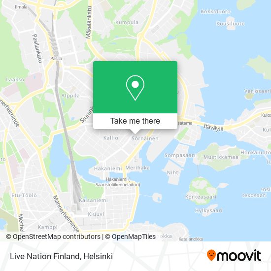 Live Nation Finland map