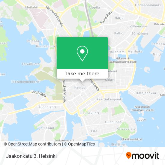 How to get to Jaakonkatu 3 in Helsinki by Bus, Train or Metro?