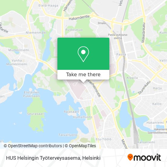 HUS Helsingin Työterveysasema map