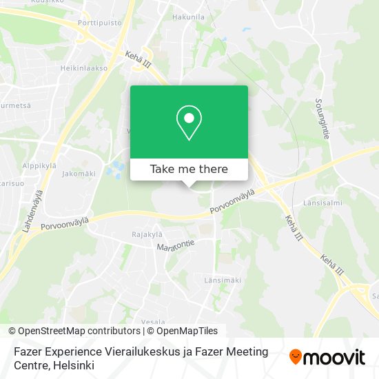 Fazer Experience Vierailukeskus ja Fazer Meeting Centre map