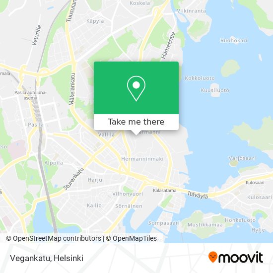 Vegankatu map