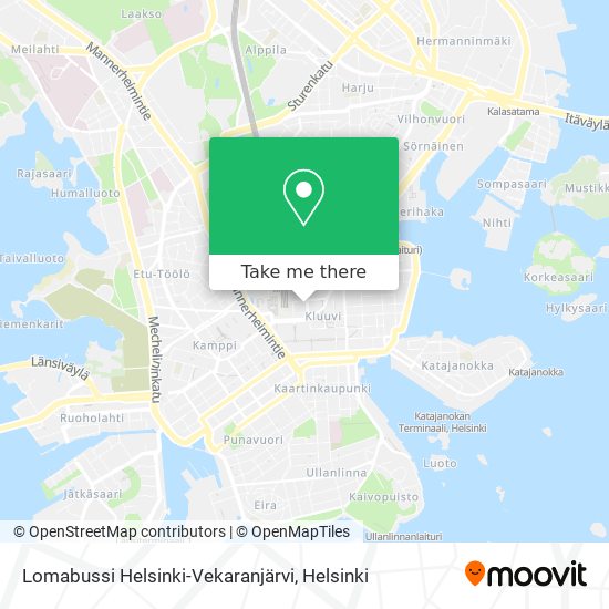 Lomabussi Helsinki-Vekaranjärvi map