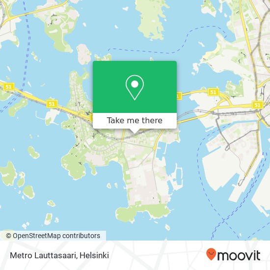 Metro Lauttasaari map