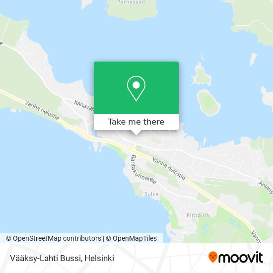 Vääksy-Lahti Bussi map