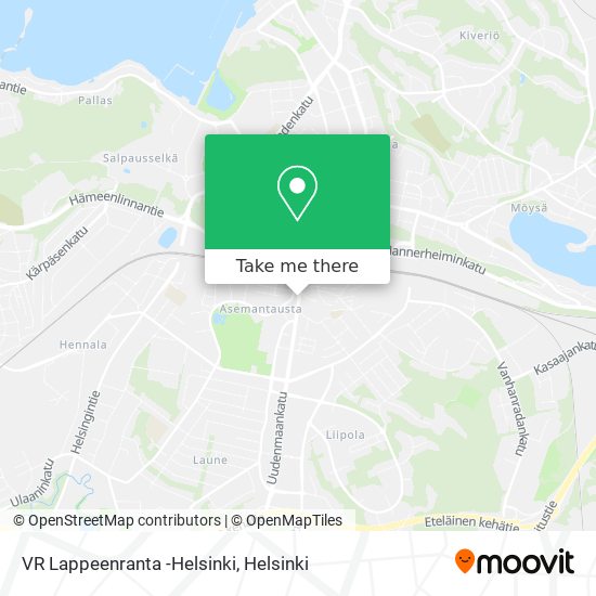 VR Lappeenranta -Helsinki map