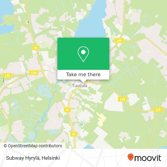 Subway Hyrylä map