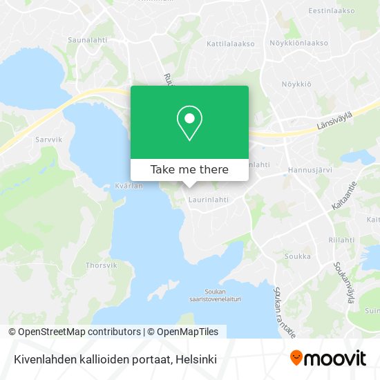 Kivenlahden kallioiden portaat map