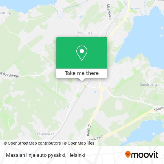 Masalan linja-auto pysäkki map