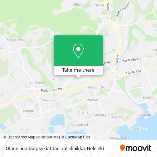 Olarin nuorisopsykiatrian poliklinikka map