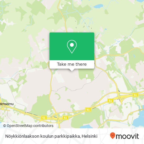 Nöykkiönlaakson koulun parkkipaikka map