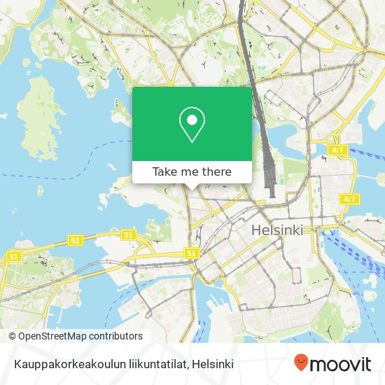 Kauppakorkeakoulun liikuntatilat map