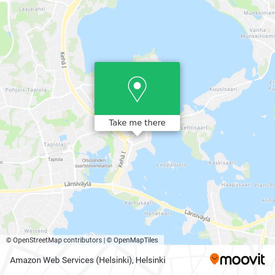 Amazon Web Services (Helsinki) map