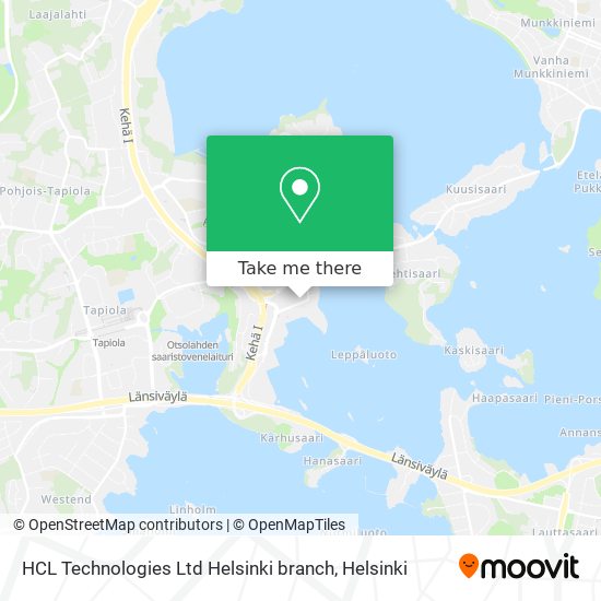 HCL Technologies Ltd Helsinki branch map