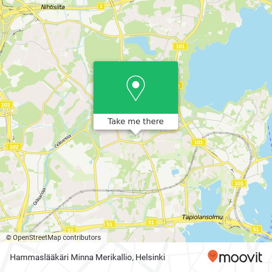 Hammaslääkäri Minna Merikallio map