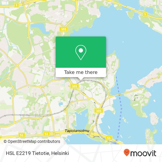 HSL E2219 Tietotie map