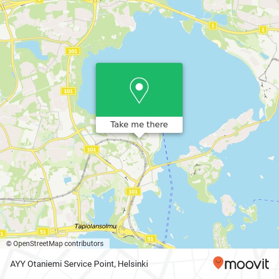 AYY Otaniemi Service Point map