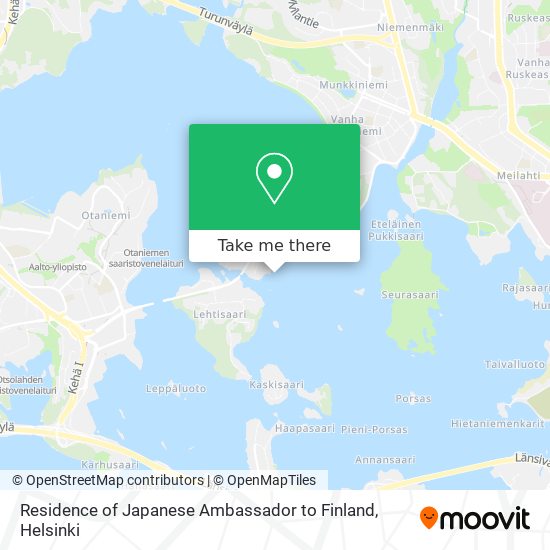 Residence of Japanese Ambassador to Finland map