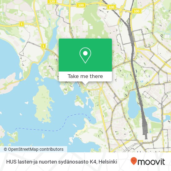 HUS lasten-ja nuorten sydänosasto K4 map