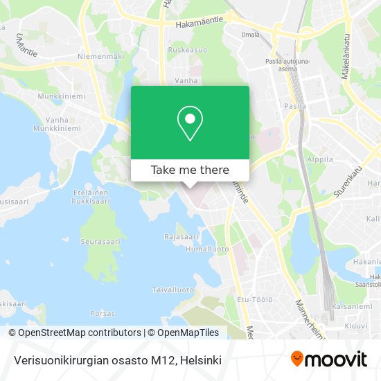 Verisuonikirurgian osasto M12 map