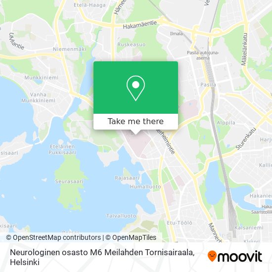 Neurologinen osasto M6 Meilahden Tornisairaala map