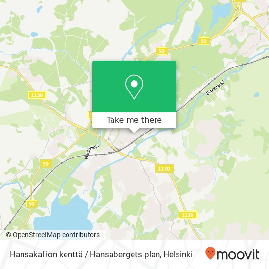 Hansakallion kenttä / Hansabergets plan map