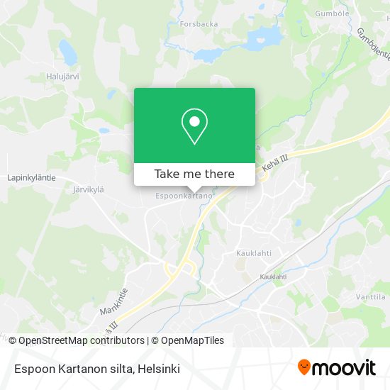 Espoon Kartanon silta map