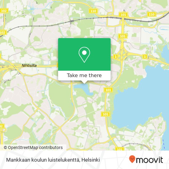 Mankkaan koulun luistelukenttä map