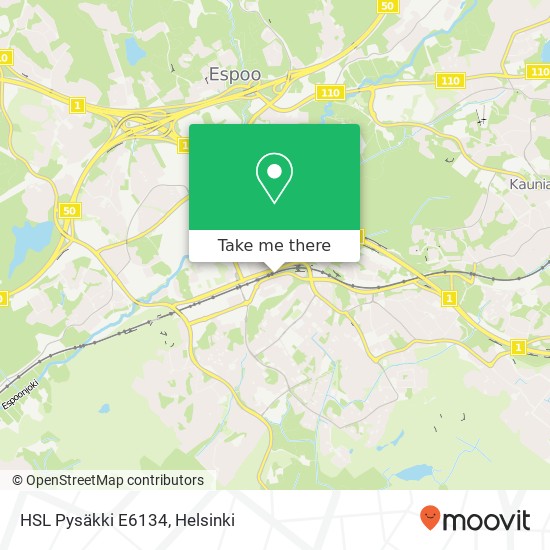 HSL Pysäkki E6134 map