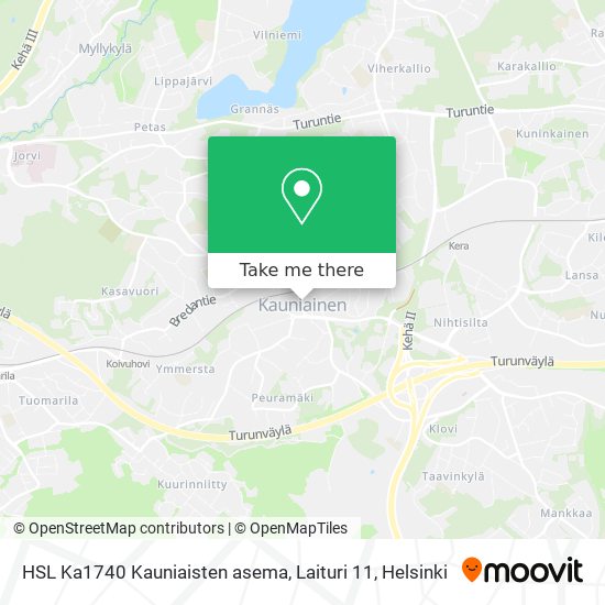 HSL Ka1740 Kauniaisten asema, Laituri 11 map