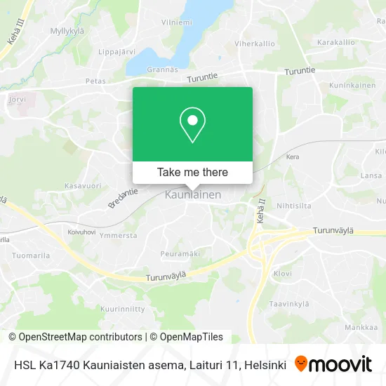 HSL Ka1740 Kauniaisten asema, Laituri 11 map