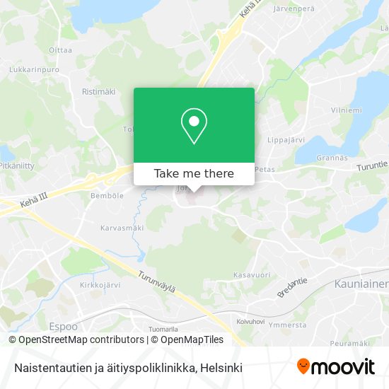 Naistentautien ja äitiyspoliklinikka map